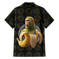 Chimpanzi Bananini Primate Hawaiian Shirt with 3D Wireframe Globe Pattern