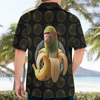 Chimpanzi Bananini Primate Hawaiian Shirt with 3D Wireframe Globe Pattern