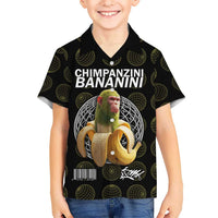 Chimpanzi Bananini Primate Hawaiian Shirt with 3D Wireframe Globe Pattern