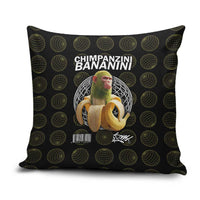 Chimpanzi Bananini Primate Pillow Cover with 3D Wireframe Globe Pattern