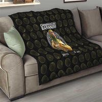 Chimpanzi Bananini Primate Quilt with 3D Wireframe Globe Pattern