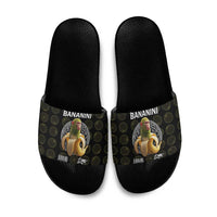 Chimpanzi Bananini Primate Slide Sandals with 3D Wireframe Globe Pattern