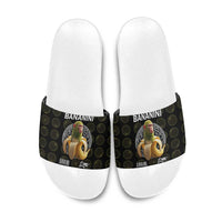 Chimpanzi Bananini Primate Slide Sandals with 3D Wireframe Globe Pattern