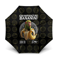 Chimpanzi Bananini Primate Umbrella with 3D Wireframe Globe Pattern