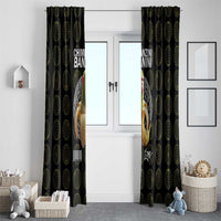 Chimpanzi Bananini Primate Window Curtain with 3D Wireframe Globe Pattern