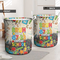 Bruh Its My 67 33 Days of School Laundry Basket Funny Boys Kids 100th Day