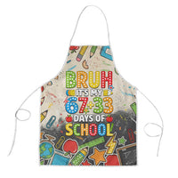 Bruh Its My 67 33 Days of School Apron Funny Boys Kids 100th Day