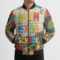 Bruh Its My 67 33 Days of School Bomber Puffer Jacket Funny Boys Kids 100th Day