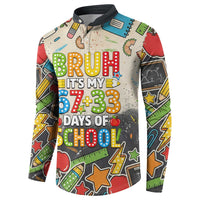 Bruh Its My 67 33 Days of School Button Sweatshirt Funny Boys Kids 100th Day