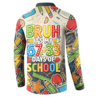 Bruh Its My 67 33 Days of School Button Sweatshirt Funny Boys Kids 100th Day