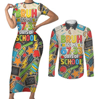 Bruh Its My 67 33 Days of School Couples Matching Short Sleeve Bodycon Dress and Long Sleeve Button Shirt Funny Boys Kids 100th Day