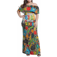 Bruh Its My 67 33 Days of School Family Matching Off Shoulder Maxi Dress and Hawaiian Shirt Funny Boys Kids 100th Day