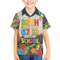 Bruh Its My 67 33 Days of School Family Matching Off Shoulder Maxi Dress and Hawaiian Shirt Funny Boys Kids 100th Day