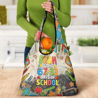 Bruh Its My 67 33 Days of School Grocery Bag Funny Boys Kids 100th Day