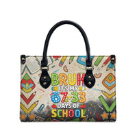 Bruh Its My 67 33 Days of School Leather Bag Funny Boys Kids 100th Day