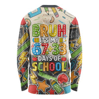 Bruh Its My 67 33 Days of School Long Sleeve Shirt Funny Boys Kids 100th Day