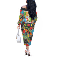Bruh Its My 67 33 Days of School Off The Shoulder Long Sleeve Dress Funny Boys Kids 100th Day