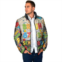 Bruh Its My 67 33 Days of School Padded Jacket Funny Boys Kids 100th Day
