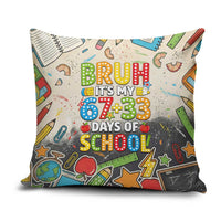 Bruh Its My 67 33 Days of School Pillow Cover Funny Boys Kids 100th Day
