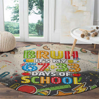 Bruh Its My 67 33 Days of School Round Carpet Funny Boys Kids 100th Day