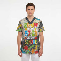 Bruh Its My 67 33 Days of School Scrub Top Funny Boys Kids 100th Day