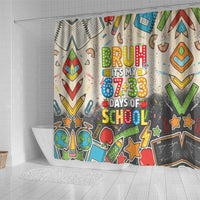 Bruh Its My 67 33 Days of School Shower Curtain Funny Boys Kids 100th Day