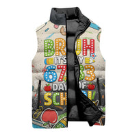 Bruh Its My 67 33 Days of School Sleeveless Puffer Jacket Funny Boys Kids 100th Day