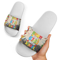 Bruh Its My 67 33 Days of School Slide Sandals Funny Boys Kids 100th Day
