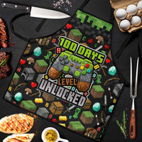 100 Days Level Unlocked Apron Gaming 100 Days of School Boys