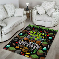 100 Days Level Unlocked Area Rug Gaming 100 Days of School Boys