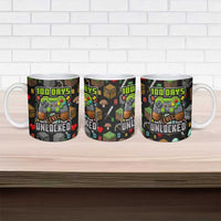 100 Days Level Unlocked Ceramic Mug Gaming 100 Days of School Boys