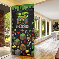 100 Days Level Unlocked Door Cover Gaming 100 Days of School Boys