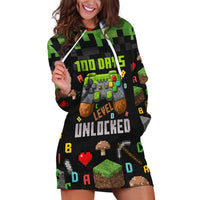 100 Days Level Unlocked Hoodie Dress Gaming 100 Days of School Boys