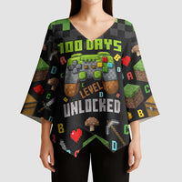 100 Days Level Unlocked Kimono Sleeve Blouse Gaming 100 Days of School Boys