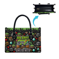 100 Days Level Unlocked Leather Bag Gaming 100 Days of School Boys