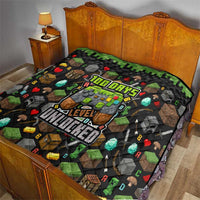 100 Days Level Unlocked Quilt Gaming 100 Days of School Boys