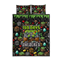 100 Days Level Unlocked Quilt Bed Set Gaming 100 Days of School Boys