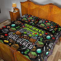 100 Days Level Unlocked Quilt Bed Set Gaming 100 Days of School Boys