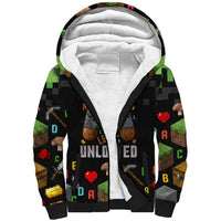 100 Days Level Unlocked Sherpa Hoodie Gaming 100 Days of School Boys