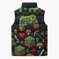 100 Days Level Unlocked Sleeveless Puffer Jacket Gaming 100 Days of School Boys