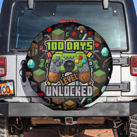 100 Days Level Unlocked Spare Tire Cover Gaming 100 Days of School Boys