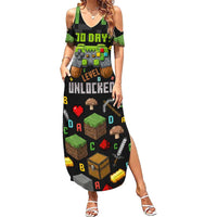 100 Days Level Unlocked Summer Maxi Dress Gaming 100 Days of School Boys
