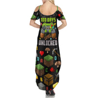 100 Days Level Unlocked Summer Maxi Dress Gaming 100 Days of School Boys