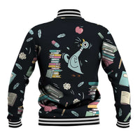 I Survived 100 Days of School Baseball Jacket Funny Pigeon 100th Day Teacher