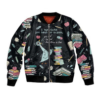I Survived 100 Days of School Bomber Jacket Funny Pigeon 100th Day Teacher