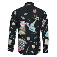 I Survived 100 Days of School Family Matching Off The Shoulder Long Sleeve Dress and Hawaiian Shirt Funny Pigeon 100th Day Teacher