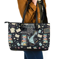 I Survived 100 Days of School Leather Tote Bag Funny Pigeon 100th Day Teacher