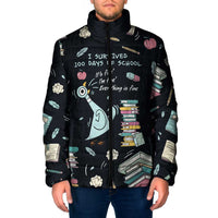 I Survived 100 Days of School Padded Jacket Funny Pigeon 100th Day Teacher