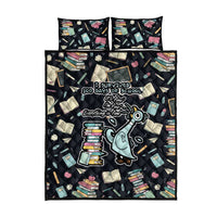 I Survived 100 Days of School Quilt Bed Set Funny Pigeon 100th Day Teacher
