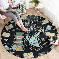 I Survived 100 Days of School Round Carpet Funny Pigeon 100th Day Teacher